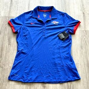 Nike Dri-Fit Women’s XL Louisiana Tech Bulldogs Blue Short Sleeve Polo Shirt